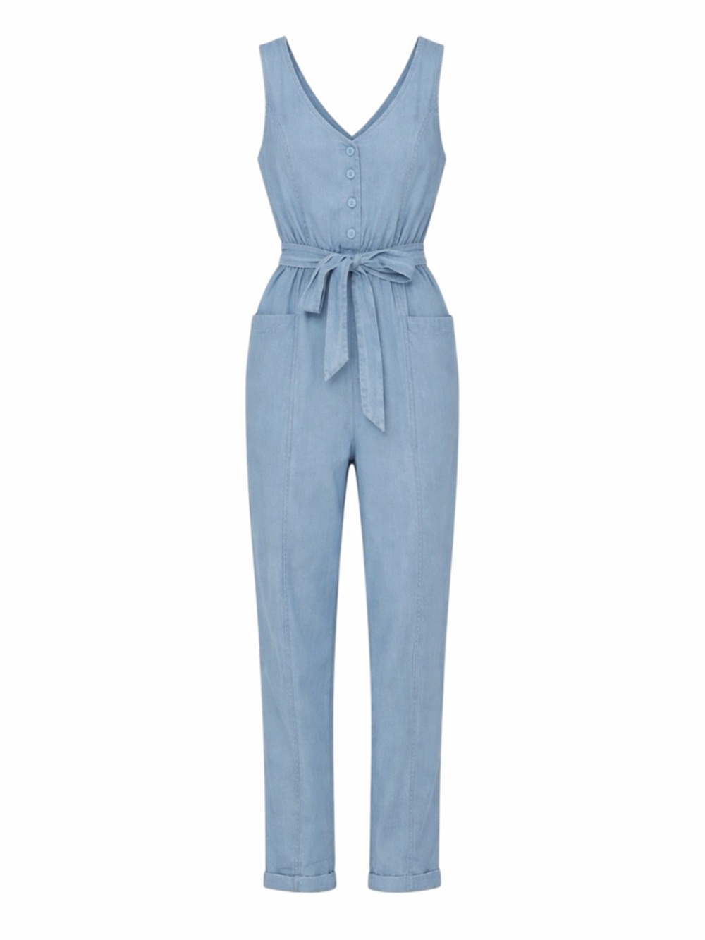 American Eagle Outfitters Light Blue Sleeveless Jumpsuit